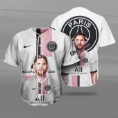 Paris Saint-Germain FC White Messi Baseball Jersey