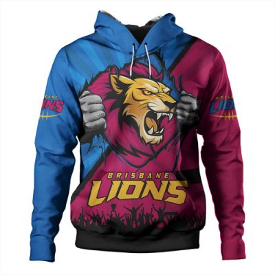 Brisbane Lions Hoodie Breaking Through Fan Design