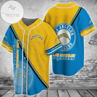 NFL Los Angeles Chargers Gold Blue Baseball Jersey