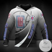 NBA Los Angeles Clippers Black White Gradient Curves Pullover Hoodie
