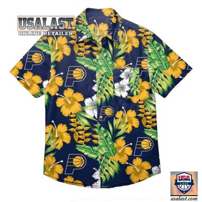NBA Indiana Pacers Tropical Flowers Hawaiian Shirt V4