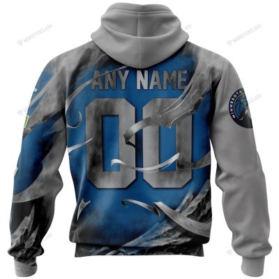 NBA Minnesota Timberwolves Custom Name Number Skull Pullover Hoodie