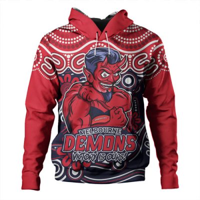 Melbourne Hoodie Aboriginal Inspired Tough Fan Football For Life