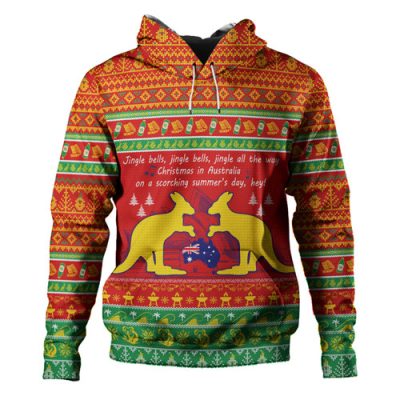 Australian Christmas Carol Christmas Hoodie - Jingle Bells Ugly Style Hoodie
