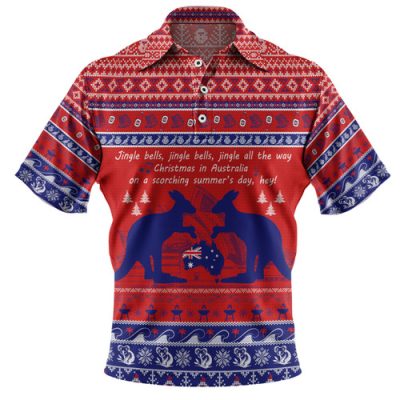 Australian Christmas Carol Christmas Polo Shirt - Jingle Bells Ugly Style Polo Shirt