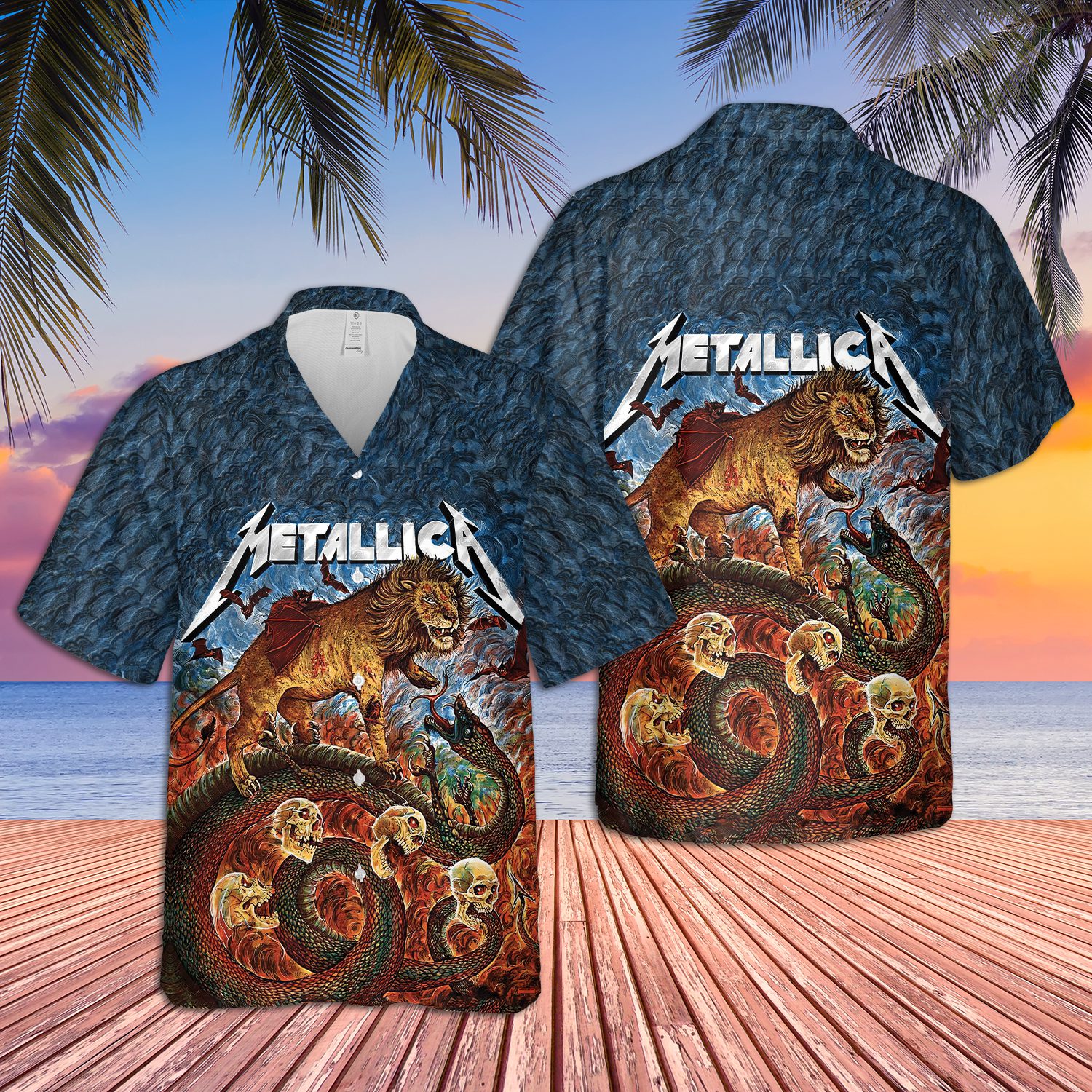 Metallica Zeb Love Lion Snake Hawaiian Shirt Metallica Zeb Love Lion Snake Hawaiian Shirt