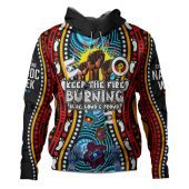 Australia Hoodie Custom Naidoc Week Indigenous Culture Keep the Fire Burning! Blak, Loud & Proud