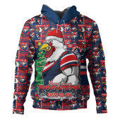 Sydney Roosters Hoodie Merry Ugly Christmas Comic Style