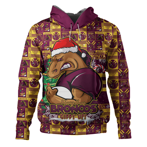 Brisbane Broncos Hoodie Merry Ugly Christmas Comic Style Brisbane Broncos Hoodie Merry Ugly Christmas Comic Style