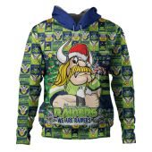 Canberra Raiders Hoodie Merry Ugly Christmas Comic Style