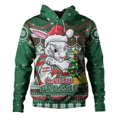 South Sydney Rabbitohs Hoodie Aussie Ugly Christmas For Die Hard Fan Supporters