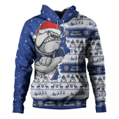 Canterbury-Bankstown Bulldogs Hoodie Merry Christmas Our Beloved Team Scratch Style
