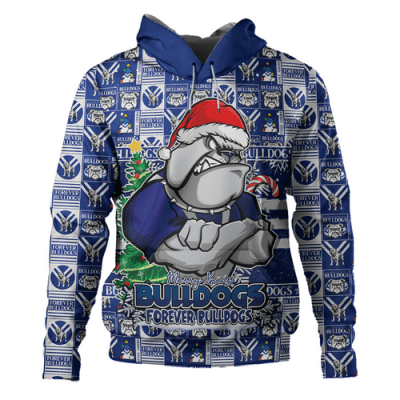 Canterbury-Bankstown Bulldogs Hoodie Merry Ugly Christmas Comic Style