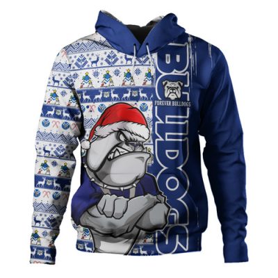 Canterbury-Bankstown Bulldogs Hoodie Merry Ugly Xmas Nordic Pattern Style