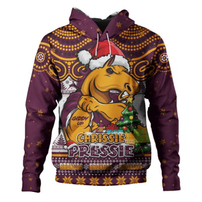 Brisbane Broncos Hoodie Aussie Ugly Christmas For Die Hard Fan Supporters