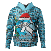 Cronulla-Sutherland Sharks Hoodie Merry Ugly Christmas Comic Style