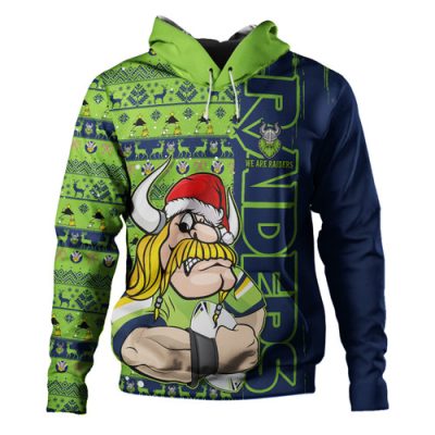 Canberra Raiders Hoodie Merry Ugly Xmas Nordic Pattern Style