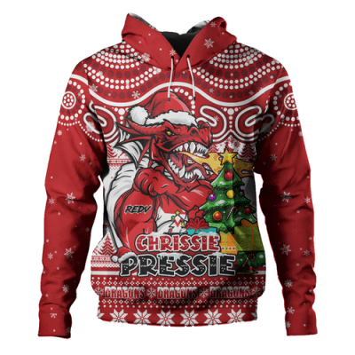 St. George Illawarra Dragons Hoodie Aussie Ugly Christmas For Die Hard Fan Supporters