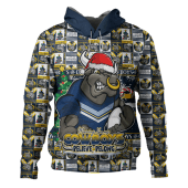 North Queensland Cowboys Hoodie Merry Ugly Christmas Comic Style