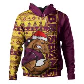 Brisbane Broncos Hoodie Merry Ugly Xmas Nordic Pattern Style