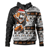 Wests Tigers Hoodie Merry Christmas Our Beloved Team Scratch Style