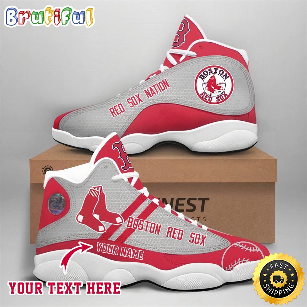 MLB Boston Red Sox Custom Name Air Jordan 13 Shoes V6 MLB Boston Red Sox Custom Name Air Jordan 13 Shoes V6