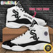 MLB Chicago White Sox Custom Name Air Jordan 13 Shoes V4
