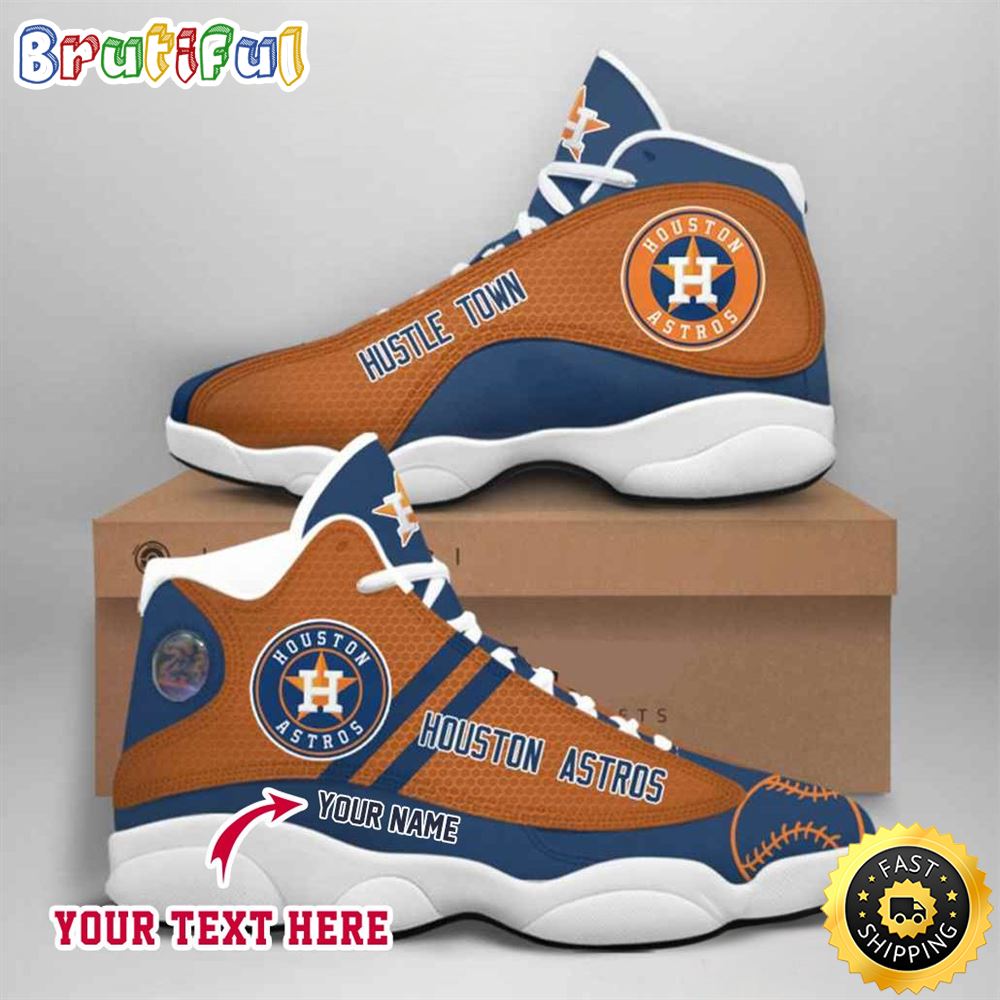 MLB Houston Astros Custom Name Air Jordan 13 Shoes V4 MLB Houston Astros Custom Name Air Jordan 13 Shoes V4