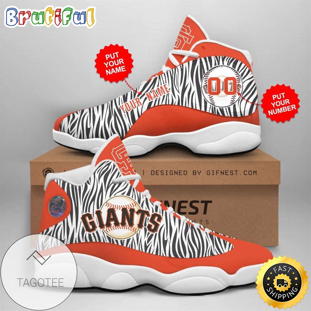 MLB San Francisco Giants Custom Name Number Air Jordan 13 Shoes V5