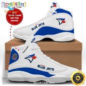 MLB Toronto Blue Jays Custom Name White Air Jordan 13 Shoes