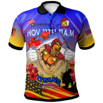 Gold Coast Titans Hoodie - Custom Gold Coast Titans Remembrance Day Lest We Forget Poppies Hoodie