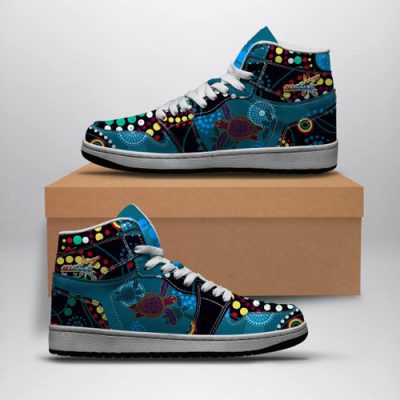 Indigenous All Stars High Top Air Jordan 1 High |Dreamtime Turtle With Dot Painting Art High Top Basketball Shoes