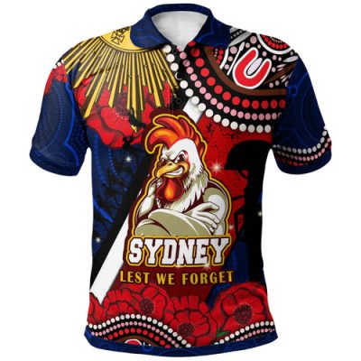 Australia Aboriginal Inspired Polo Shirt - Anzac Day