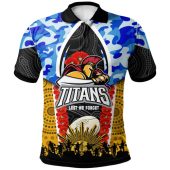 Gold Coast Titans Custom Polo Shirt - Stand Up Titans Indigenous Aboriginal Inspired Polo Shirt