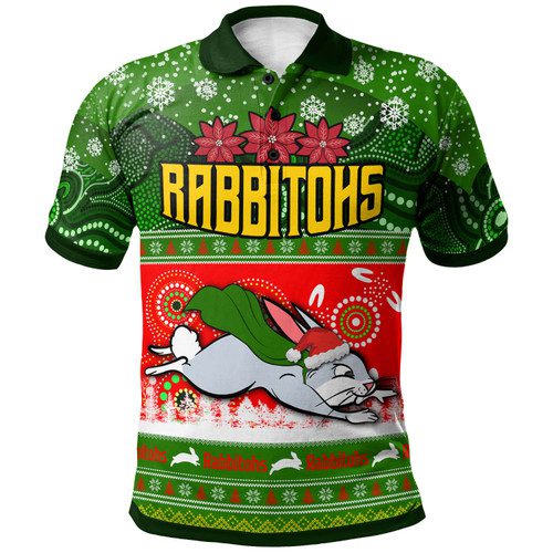 South Sydney Rabbitohs Polo Shirt - Custom Merry Christmas South Sydney Rabbitohs Aboriginal Inspired Culture Polo Shirt South Sydney Rabbitohs Polo Shirt - Custom Merry Christmas South Sydney Rabbitohs Aboriginal Inspired Culture Polo Shirt