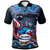 Canterbury-Bankstown Bulldogs Hoodie - Custom Canterbury-Bankstown Bulldogs Ball with Contemporary Style Of Aboriginal Inspired Dot Painting