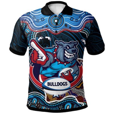 Canterbury-Bankstown Bulldogs Hoodie - Custom Canterbury-Bankstown Bulldogs Ball with Contemporary Style Of Aboriginal Inspired Dot Painting