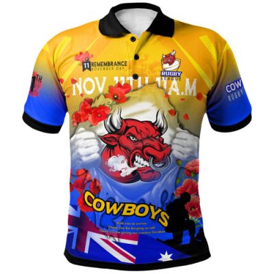 North Queensland Cowboys Hoodie - Custom North Queensland Cowboys Remembrance Day Lest We Forget Poppies Hoodie