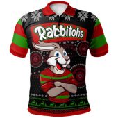 South Sydney Rabbitohs Polo Shirt - Custom Christmas Tree Rabbit Ball Polo Shirt
