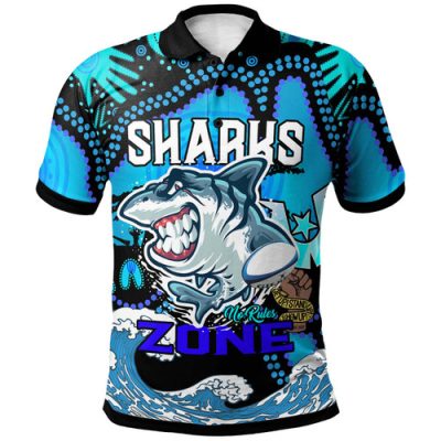 Cronulla-Sutherland Sharks Hoodie - Custom Naidoc Cronulla-Sutherland Sharks No Rules Zone Ball Torres Strait with Aboriginal Inspired Culture