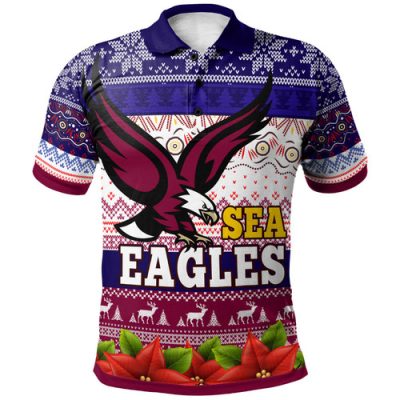 Australia Sea Eagles Chrstmas Hoodie - Custom Australia Sea Eagles Ugly Christmas Knitted Hoodie