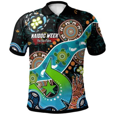 Australia Naidoc Week Custom Polo Shirt - Torres Strait Island Naidoc Week Aboriginal Inspired Polo Shirt