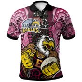 Australia Sea Eagles Polo Shirt - Custom Australia Sea Eagles Ball Aboriginal Inspired Indigenous Sport Style Polo Shirt