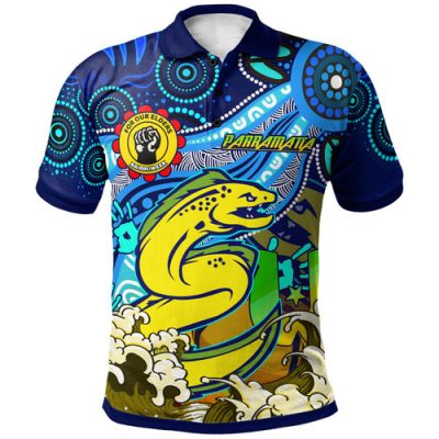 Parramatta Eels Naidoc Week Custom Polo Shirt - Aboriginal Inspired Patterns Polo Shirt