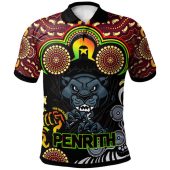 Penrith Panthers Naidoc Week Custom Polo Shirt - Torres Strait Aboriginal Inspired Style Polo Shirt