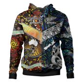 Australia Aboriginal Inspired Hoodie - Australia Aotearoa with Maori and Aboriginal Inspired Culture Hoodie
