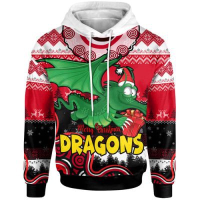 St. George Illawarra Dragons Hoodie - Custom Aboriginal Inspired Dragon Hoodie