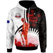Australia Anzac Day Hoodie - Custom Lest We Forget Poppies Soldier Blood In My Heroes Hoodie