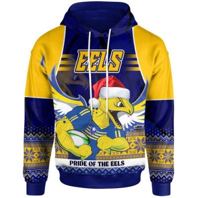 Parramatta Eels Christmas Hoodie - Custom Parramatta Eels Ugly Christmas And Aboriginal Inspired Patterns Hoodie