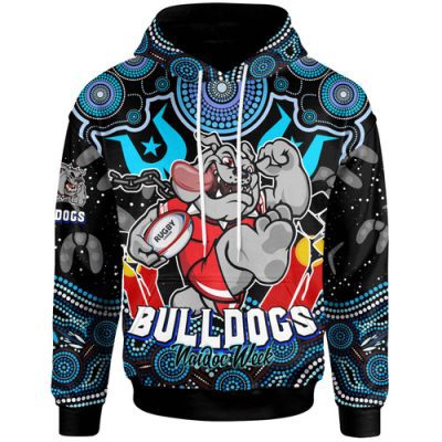 Canterbury-Bankstown Bulldogs Hoodie - Custom Naidoc Week Canterbury-Bankstown Bulldogs Torres Strait and Ball Aboriginal Inspired Patterns